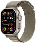 Apple Watch Ultra 2 [GPS + Cellular 49mm] Smartwatch with Rugged Titanium Case & Olive Alpine Loop Large. Fitness Tracker, Precision GPS, Action Button, Extra-Long Battery Life, Carbon Neutral