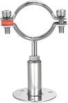 sourcing map Wall Mount Ceiling Mount Pipe Support, 304 Stainless Steel Adjustable Pipe Bracket Clamp for 48-51mm Pipe