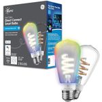 GE CYNC Smart LED Light Bulb, ST19 Edison Style, Room Decor Aesthetic, Color Changing WiFi Light, 60W Equivalent, Works with Amazon Alexa and Google Home (Pack of 2)