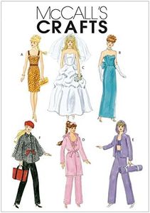 McCall 's taglio modello 6258) Crafts abiti per bambole adatto a misure: One size