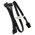 COMeap SATA Power Cable for EVGA PSUs, 6 Pin to 3X 15 Pin SATA Hard Drive Adapter Splitter for Some Specific Types of EVGA Power Supply 20-in(50cm)