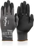 Ansell HyFlex 11-840 Professional Work Gloves, Abrasion Resistant Nitrile Coating with Firm Grip, Multipurpose Protection Gloves, Mechanical and Industrial Safety, Black, XS(1 Pair)