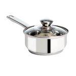 Ecolution Pure Intentions Stainless Steel 1-Quart Saucepan with Glass Lid, Silver