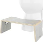Squatty Potty Oslo Eucalyptus Folding Toilet Stool – Compact, Stylish, and Space-Saving Design for Better Bathroom Posture, Durable Eucalyptus, No Assembly Required