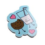 Milk and Cookies Love Hearts Best Friends BFF Couple Biscuit Chocolate Chip Novelty Magnet