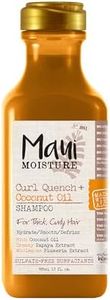 Maui Moisture Curl Quench + Hydrating Coconut Oil Shampoo For Curly Hair 385mL|Help hydrate, smooth and defrizz|enhances softness for shiny, bouncy curls