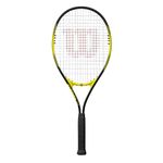 Wilson Energy XL Tennis Racket, Made with AirLite Alloy, Generous Head and Shock Absorb Sleeves, Extra Length, Comes Pre-Strung, Colour: Black/Yellow, Size: 3