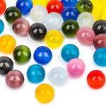 HAKACC 10PCS Cat Eye Marbles, Coloured Marbles Bulk in Tinplate Box for Kids Marble Run Marble Games