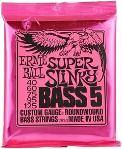 Ernie Ball 2824 Super Slinky 5-String Nickel Wound Bass Set (40-125)