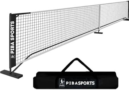 PIBA Sports Premium Pickleball-Netz – Offizielle Turniergröße, Leicht Aufzubauen, Robust und Tragbar – Ideal für Profis und Hobby-Spieler (Schwarz)