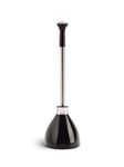 simplehuman Toilet Plunger and Caddy, Stainless Steel, Black