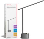 Honeywell Upgraded LED Desk Lamp - H01 Pro Sunturalux™ Foldable Desk Light with USB A+C Charging Port, 3 Color Modes Dimmable Table Lamp for Home Office Reading(Grey)