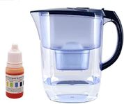EHM Original Alkaline Water Pitcher - 3.5L Pure Healthy Water Ionizer With Activated Carbon Filter - Healthy Clean & Toxin-Free Mineralized Alkaline Water In Minutes - PH 8.5-9.5 (Blue)