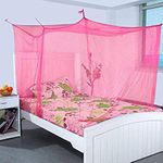 Divayanshi Pink Mosquito Net for Single Bed/Double Bed, 3x6.5 Insect Protection Net