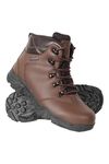 Mountain Warehouse Canyon Kids Waterproof Boots - Breathable Rain Boots with Vibram Outsole & Leather Upper - for Spring Summer, Walking & Outdoors Brown Kids Shoe Size 1 UK