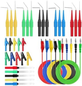 ALLmeter Back Probe Kit – 35PCS Automotive Test Leads Set with Storage Box,5 Large Alligator Clips,5 Wire Piercing Probes,Flexible Multi-Angle Needles for Multimeter & Automotive Diagnostics