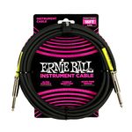 Ernie Ball 6399 15ft PVC Straight Straight Inst Cable Black