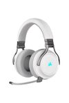 CORSAIR VIRTUOSO RGB WIRELESS High–Fidelity Gaming Headset – 7.1 Surround Sound – Detchable Omni-Directional Microphone – iCUE Compatible – PC, Mac, PS5, PS4, Nintendo Switch, Mobile – White