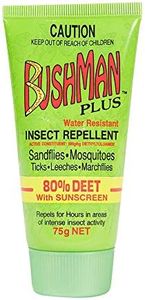 Bushman Plus 80% Deet with Sunscreen DryGel Tube 75 g, 75 grams