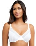 Bali Women's One Smooth U Lace Minimizer, Underwire Full-Coverage Convertible Bra, White, 36DD