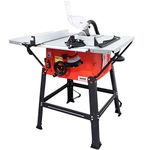 EXCEL 10" Table Saw with Powerful 1800W Motor 250mm, Includes Side Extensions & Blade - Variable Speed 5000RPM, Circular Saw Functions, Sawtable, Bench Saw, 250mm Table Saw