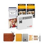 KODAK Mini 3 Retro Portable Photo Printer, Fast Printing, HD Photo, 54 x 86 mm, Bluetooth, Compatible with iOS and Android, Pack of 68 Photo Sheets, White