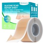 Dimora Medical Grade Silicone Scar Sheets - Ultra Soft Silicone Scar Tape (4cm*3m), Waterproof Scar Treatment for Surgical Scars, C Section, Tummy Tuck, Keloid Treatment