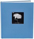 Fabric Frame Cover Photo Album 200 Pockets Hold 5x7 Photos, Sky Blue