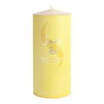 Shearer Candles - Lemon Zest Scented Pillar Candle - 6 inch White Coloured Candle - 100 Hour Burn Time