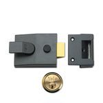 Yale Locks 89DMGPB Deadlock Nightlatch DMG Brass Cylinder 60mm Backset (Boxed)