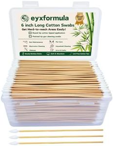 Eyxformula 600 Pcs 6 Inch Gun Cleaning Swabs Lint Free, Pointed Tip Long Cotton Swabs with Sturdy Bamboo Sticks, Ideal for Precision Cleaning Firearms, Tight Space, Electronics, Crafts, Detailing