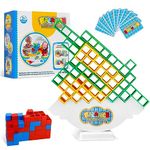 Anpole Balance and Play - Tetra Tower Stacking Blocks Game, Fun and Educational Entertainment for Kids, Board Games for Family, Parties, Travel Building Blocks (48 PCS)