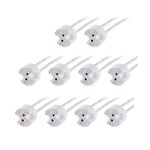 MR16 G4 GU5.3 MR11 Socket,LED Halogen Lamp Holder Ceramic Body Lamp Bi-Pin Base Wire Connector Socket Adapter 10 Pack