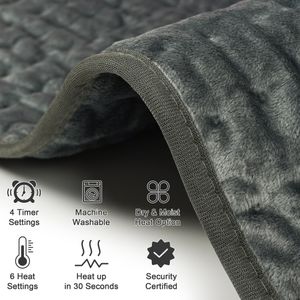 Electric Heating Pad – 6 Heat Levels, Adjustable Temperature