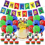 The Wiggles Birthday Party Supplies The Wiggles Party Decorations Includes Happy Birthday Banner Cake Topper Cupcake Toppers Balloons for Kids Adults