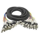 Seismic Audio - SARLX-24x25-24 Channel XLR Color Coded Mutil-Patch Snake Cable 25 Feet - Pro Audio