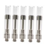 Clear Round Tip 1ml Glass Refillable Vape Cartridge,Hologram Chronic Carts 510 Threads Vaporizer Tanks,Easy Refill Vaporizer No Nicontine(5Pcs Per Pack)