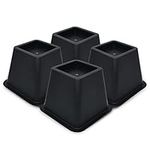 aspeike 4 Inch Bed Furniture Risers 10 cm Heavy Duty Trapezoid Bed Blocks for Sofa, Table, Couch or Desk Elephant Feet Lifts Up to 1.100 LBs / 500 kg Set of 4