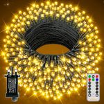 Ollny Fairy Lights Plug in - 40m 400 LED Fairy Lights Outdoor Waterproof, Remote/8 Modes/Timer - Warm White String Lights Mains Powered for Outside/Indoor/Garden/Party/Christmas Decorations Lights