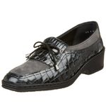 ARA Women's Rachel Slip-On Loafer, Grey Croco, 5 M US / 2.5 M UK