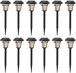 MAGGIFT 12 Pack Solar Pathway Lights Outdoor Solar Garden Lights for Patio, Yard, Driveway