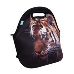 Lunch Tote, OFEILY Lunch Boxes Lunch Bags with Fine Neoprene Material Waterproof Picnic Lunch Bag Mom Bag (Tiger)