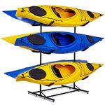 RaxGo kayak Storage Rack, Heavy Duty Freestanding Storage for Six Kayak, SUP, Canoe & Paddleboard for Indoor, Outdoor, Garage, Shed, or Dock,