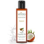 Mystiq Living Virgin Coconut Oil (From Coconut Milk) - 200 ML│For Hair, Skin & Baby Massage | Cold Pressed, 100% Pure & Natural