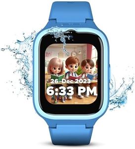 WACHME Kids Smart Safety WatchPhone WM4GA1 Gold, 4G 2-Way Voice&Video Call, Custom UI, Upgradeable, Parent's Android App(not iOS), IP68, Accurate Location Tracking GPS/WiFi/LBS, Edtech, AI(Blue)