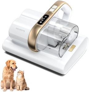 HEAPETS Mattress Vacuum Cleaner, 16Kpa Bed Vacuum with 275nm UV-C Light & 149℉ Heat & Ultrasonic, Dual High-Speed Roller Brushes & HEPA Filter for Pet Hair, Bed, Sofa, Couch, Corded White