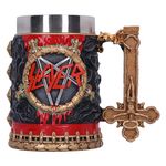 Nemesis Now Slayer Reign in Blood Tankard, Resin, Black/Red, Officially Licensed Slayer Band Merch, Removable Stainless Steel Insert, Cast in The Finest Resin, Expertly Hand-Painted