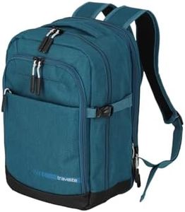 travelite Zaino per Bagaglio a Mano, Zaino per Computer Portatile da 13 Pollici, Kick Off, 40 cm, 20-23 L, Petrolio