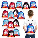 16 Pcs bowling party favor bags Bowling Party Supplies Gift Drawstring Bags Bowling Treat Candy Goodie Bags for Bowling Party(Stylish Bowling Style)