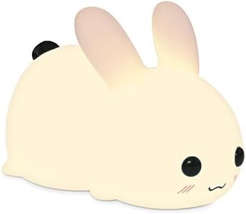 Navaris lampada LED luce notturna - lampada bambini a forma di coniglio con cavo micro-USB - lucina notturna dimmerabile - bunny design - bianco caldo